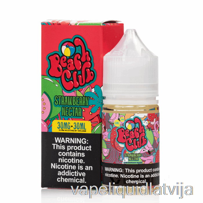 Zemeņu Nektārs - Pludmales Klubu Sāļi - 30ml 30mg Vape šķidrums